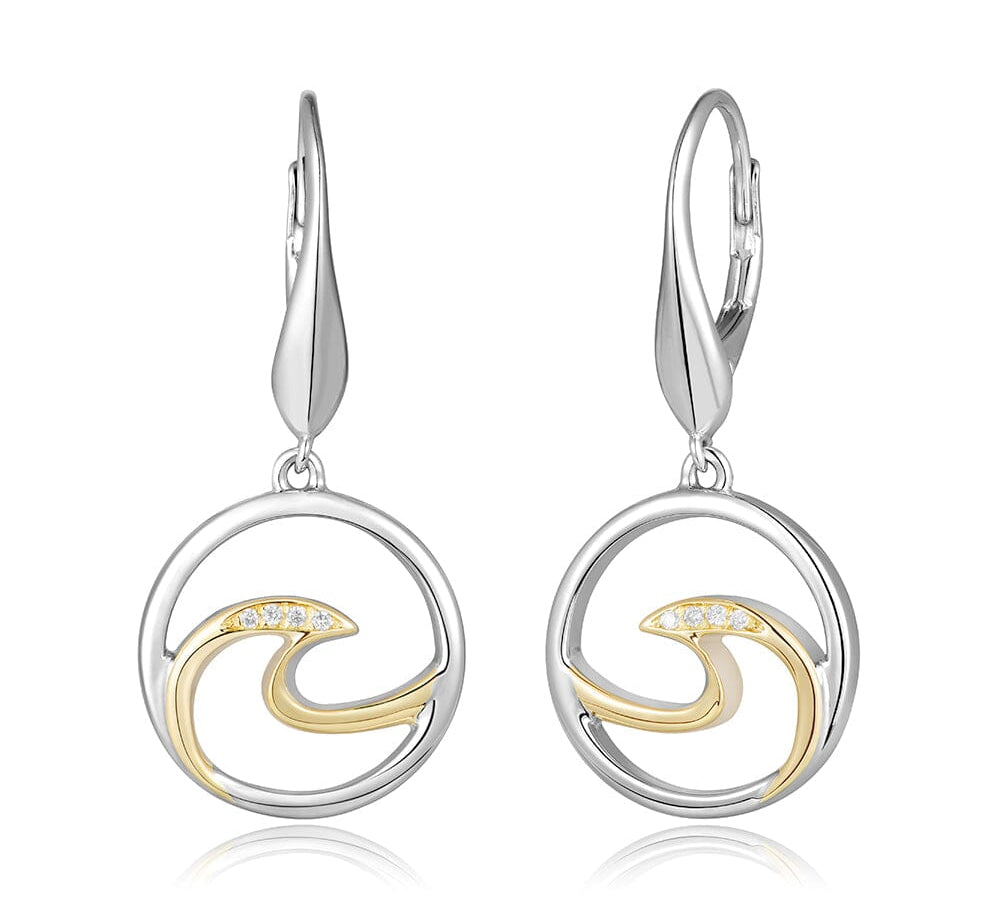 Two-Tone Wave Earrings Earrings Island by Koa Nani 
