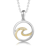 Two-Tone Wave Pendant Pendant Island by Koa Nani 