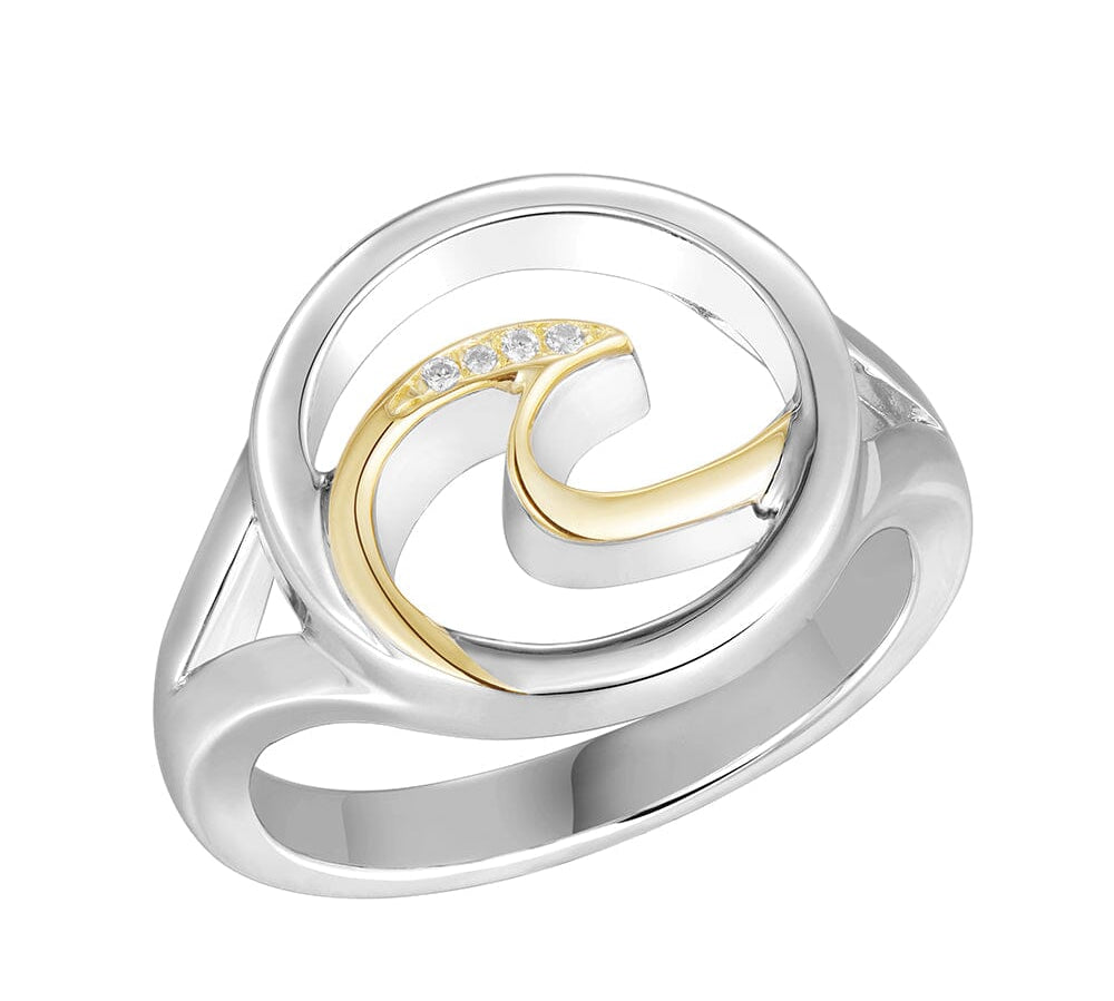 Two-Tone Wave Ring Ring Island by Koa Nani 