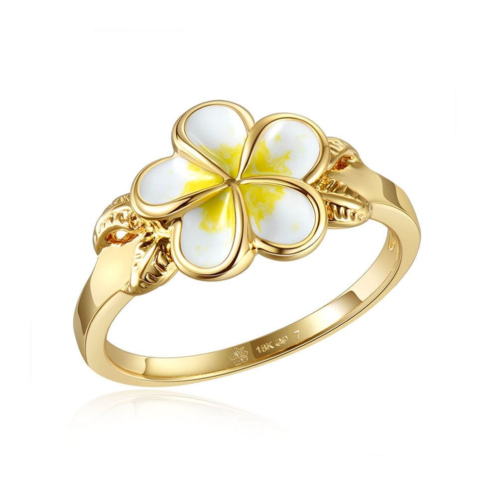 White Grand Plumeria Ring Ring Island by Koa Nani 6 
