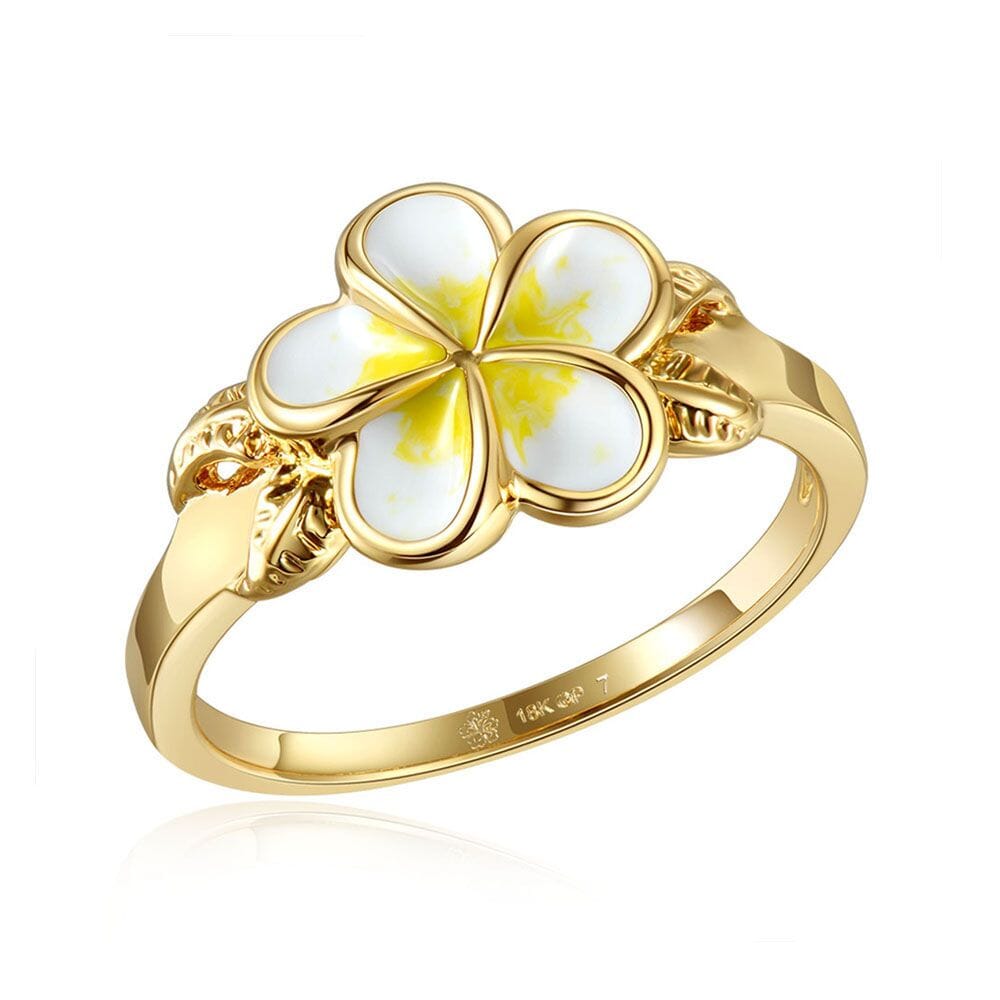 White Grand Plumeria Ring Ring Island by Koa Nani 7 