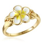 White Grand Plumeria Ring Ring Island by Koa Nani 10 