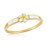 White Pua Melia Engraved Bangle Bangle Island by Koa Nani 