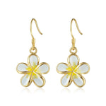 White Pua Melia Hook Earrings Earrings Island by Koa Nani 18mm 