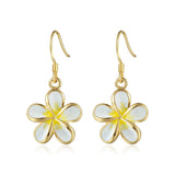 White Pua Melia Hook Earrings Earrings Island by Koa Nani 18mm 