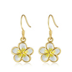 White Pua Melia Hook Earrings Earrings Island by Koa Nani 10mm 