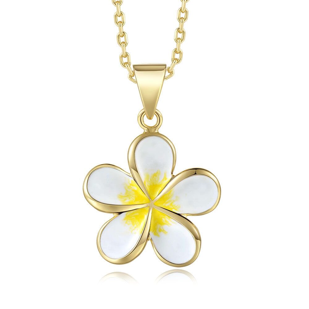 White Pua Melia Necklace Necklace Island by Koa Nani 23mm 