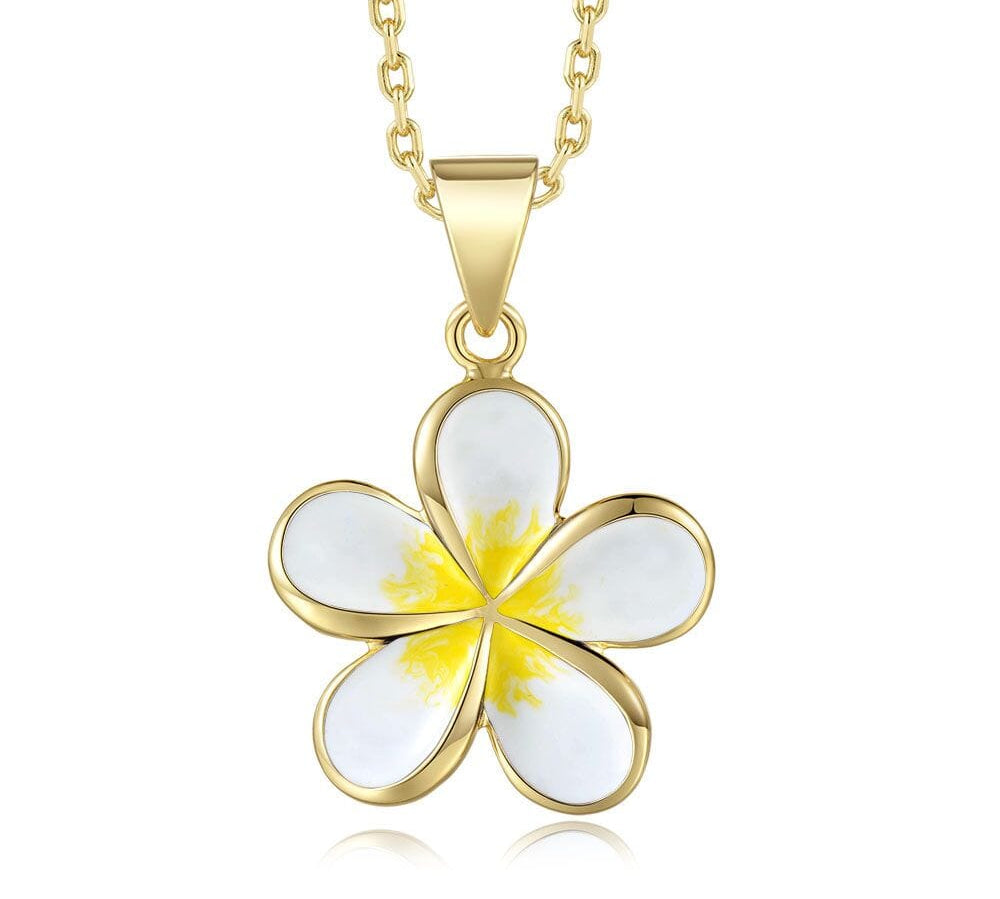 White Pua Melia Necklace Necklace Island by Koa Nani 23mm 