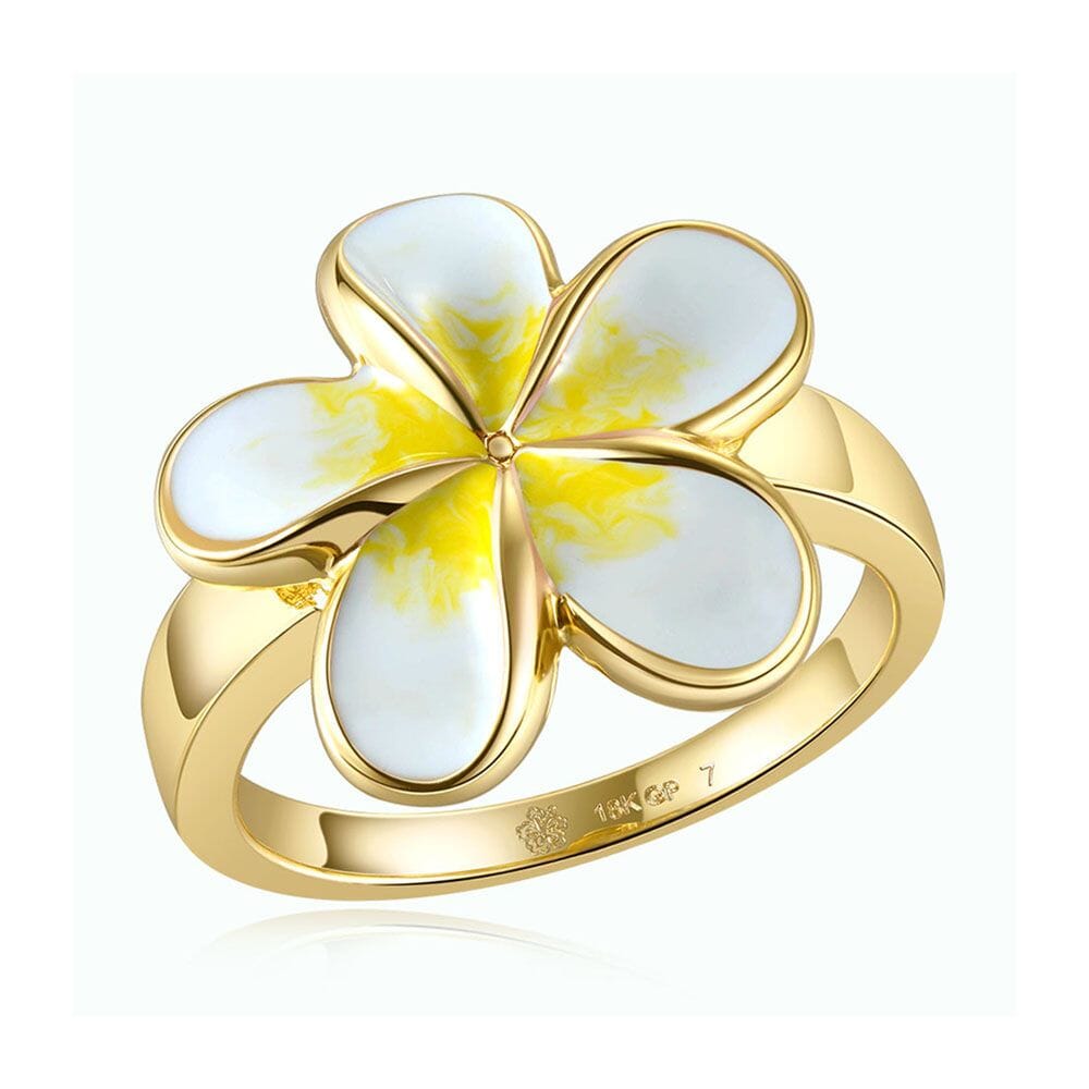 White Pua Melia Ring Ring Island by Koa Nani 7 