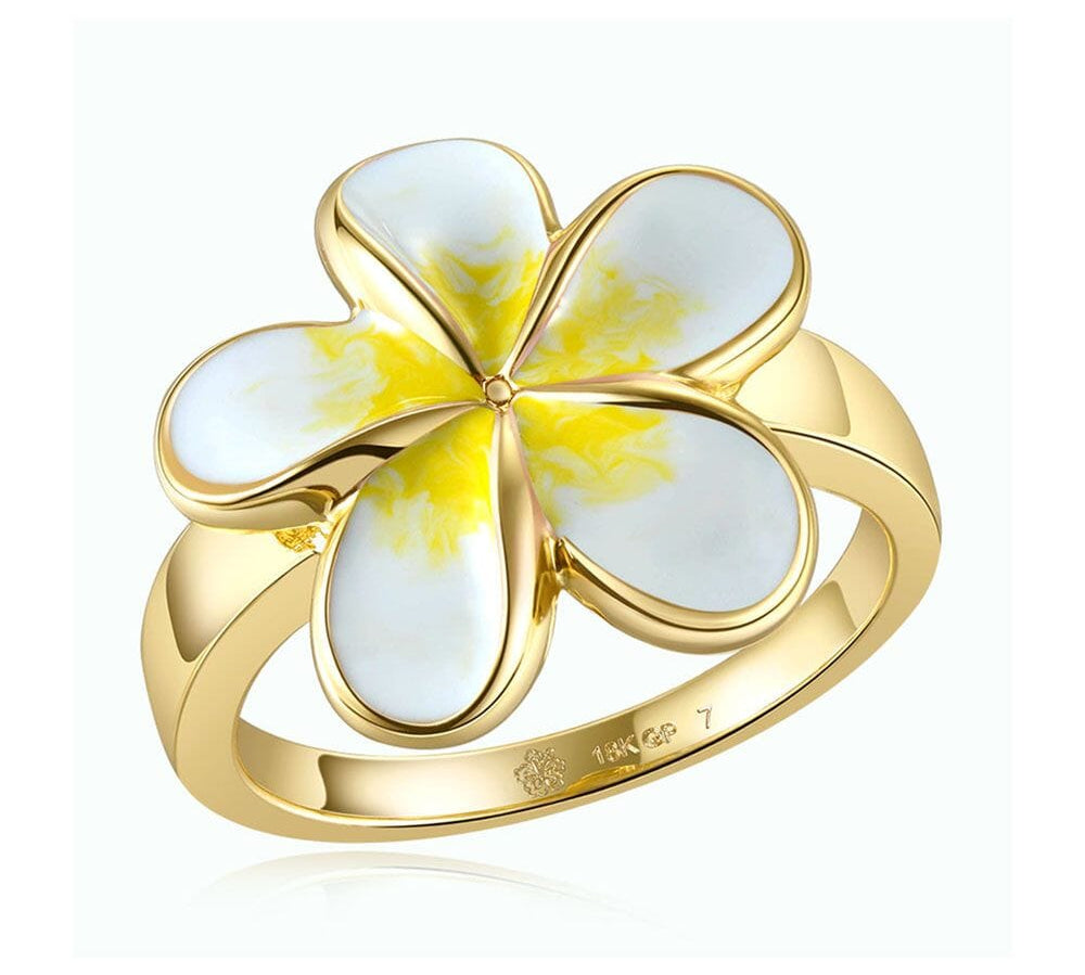White Pua Melia Ring Ring Island by Koa Nani 7 