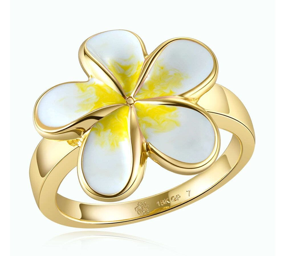 White Pua Melia Ring Ring Island by Koa Nani 8 