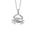 The picture shows a 14K white gold blue crab pendant.