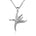In this photo there is a sterling silver bird of paradise pendant with cubic zirconia.