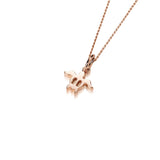 The picture shows a 14K rose gold sea turtle pendant.