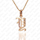 The picture shows a 14K yellow gold Koa Nani Y initial pendant.