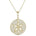 The picture shows a large 14K yellow gold pavé sand dollar pendant with diamonds.
