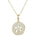 The picture shows a medium 14K yellow gold pavé sand dollar pendant with diamonds.