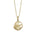 The picture shows a small 14K yellow gold sand dollar pendant with diamonds.