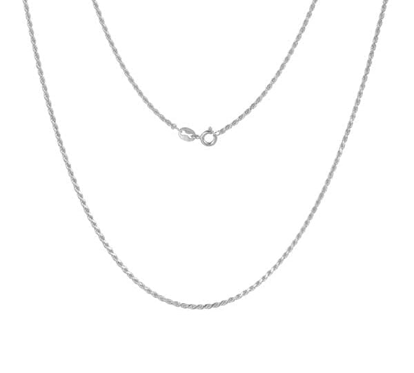 14K White Gold Rope Chain Island by Koa Nani 