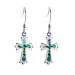 Abalone Cross Earrings Earrings Island by Koa Nani 