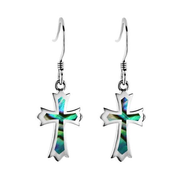 Abalone Cross Earrings Earrings Island by Koa Nani 