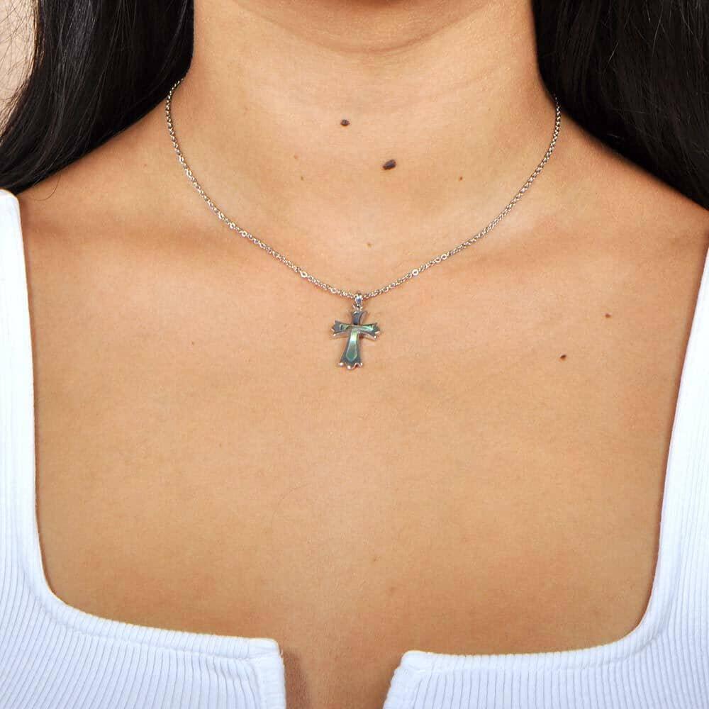 Abalone Cross Pendant Pendant Island by Koa Nani 