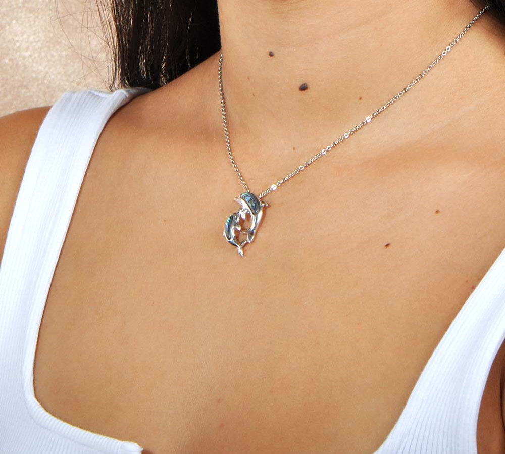Abalone Dolphin Lover Pendant Pendant Island by Koa Nani 