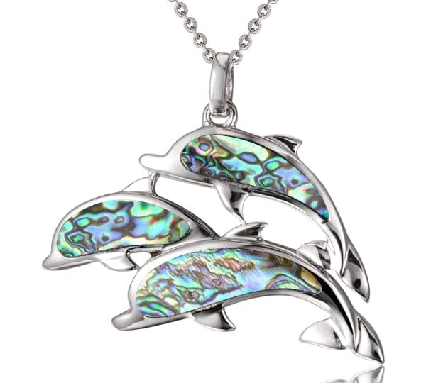 Abalone Dolphins Ohana Pendant Pendant Island by Koa Nani 