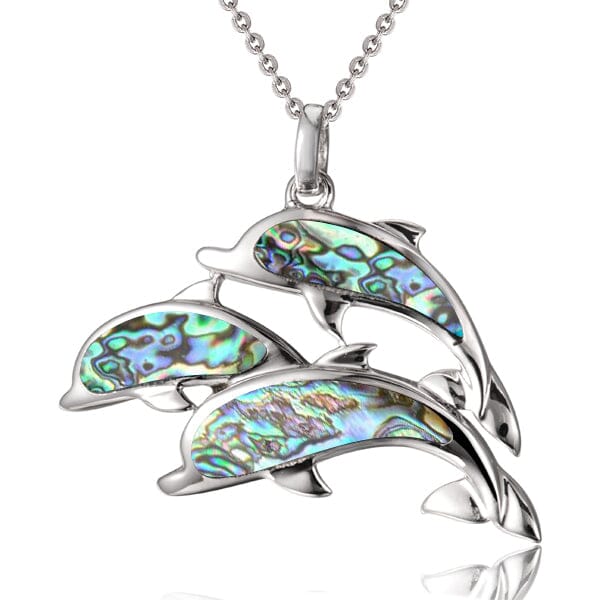 Abalone Dolphins Ohana Pendant Pendant Island by Koa Nani 