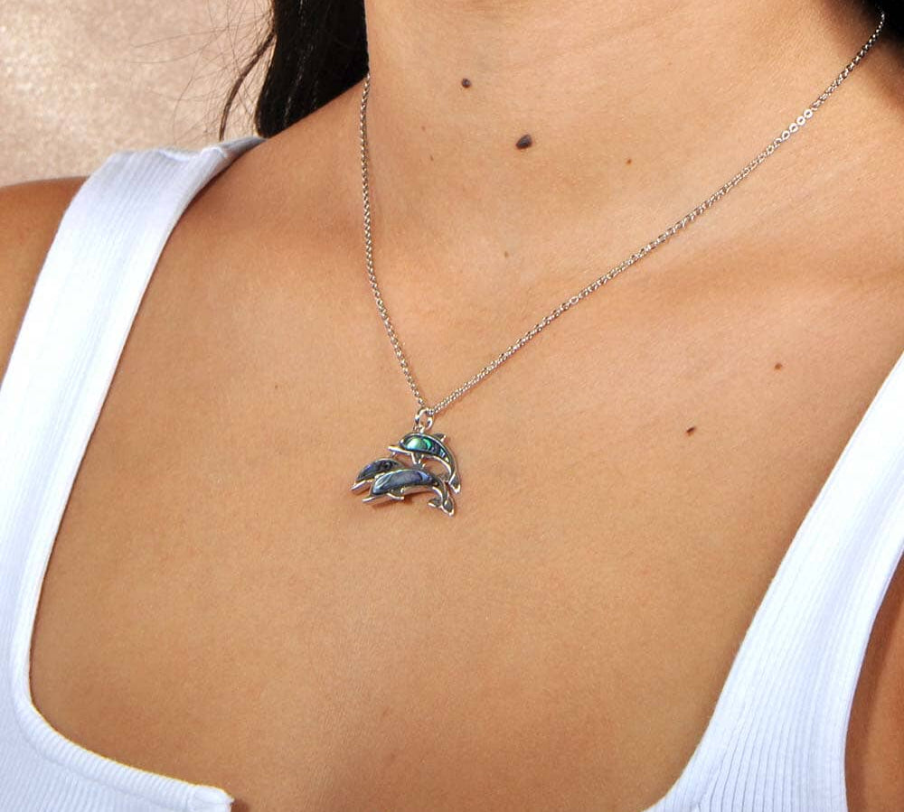 Abalone Dolphins Ohana Pendant Pendant Island by Koa Nani 
