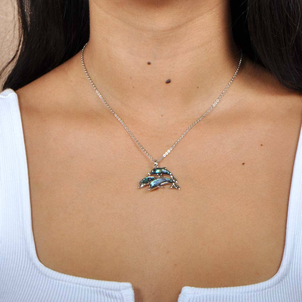 Abalone Dolphins Ohana Pendant Pendant Island by Koa Nani 