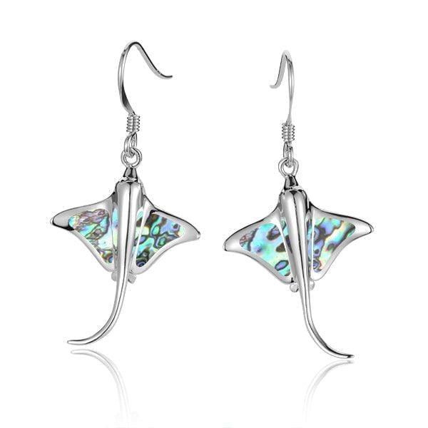 Abalone Eagle Ray Earrings Earrings Island by Koa Nani 