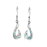 Abalone Fish Hook Earrings Earrings Island by Koa Nani 