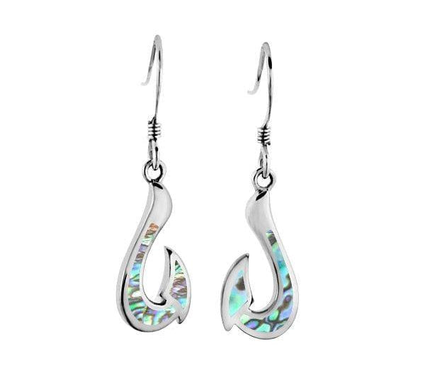 Abalone Fish Hook Earrings Earrings Island by Koa Nani 
