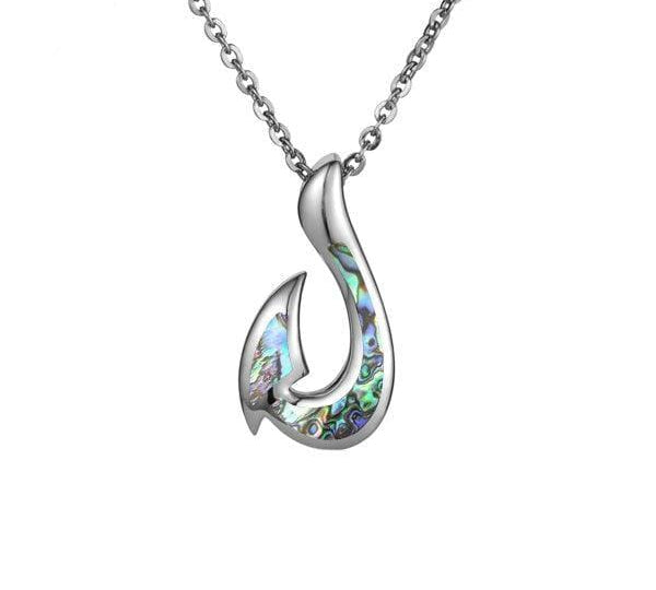 Abalone Fishhook Pendant Pendant Island by Koa Nani 