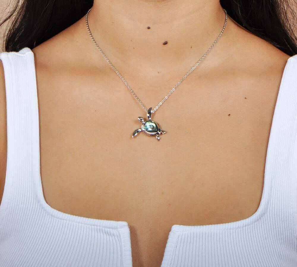 Abalone Hilo Honu Pendant Pendant Island by Koa Nani Small 