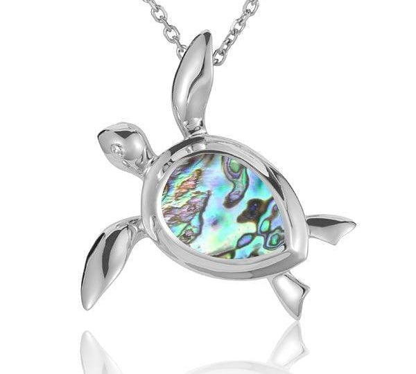 Abalone Hilo Honu Pendant Pendant Island by Koa Nani Large 