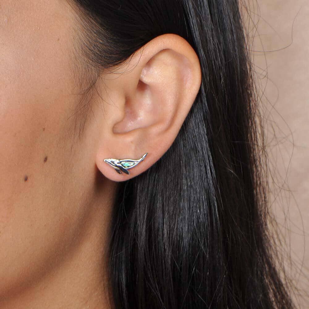 Abalone Humpback Whale Earrings Earrings Island by Koa Nani 
