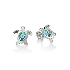 Abalone Lihue Honu Earrings Earrings Island by Koa Nani 