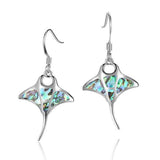 Abalone Manta Ray Earrings Earrings Island by Koa Nani 