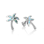 Abalone Palm Tree Earrings Earrings Island by Koa Nani 