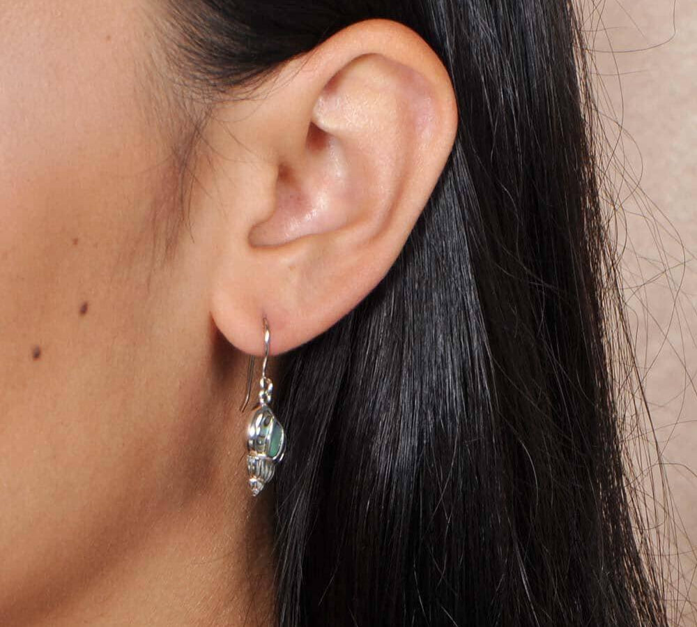 Abalone Seashell Earrings Earrings Island by Koa Nani 