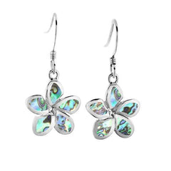 Abalone Sunrise Plumeria Earrings Earrings Island by Koa Nani 
