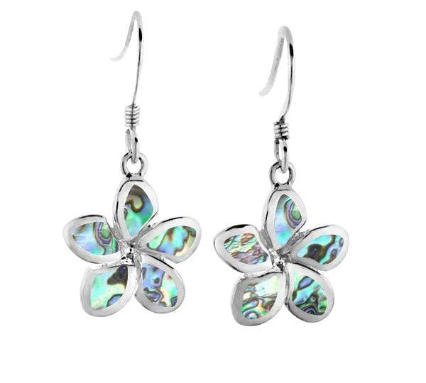 Abalone Sunrise Plumeria Earrings Earrings Island by Koa Nani 