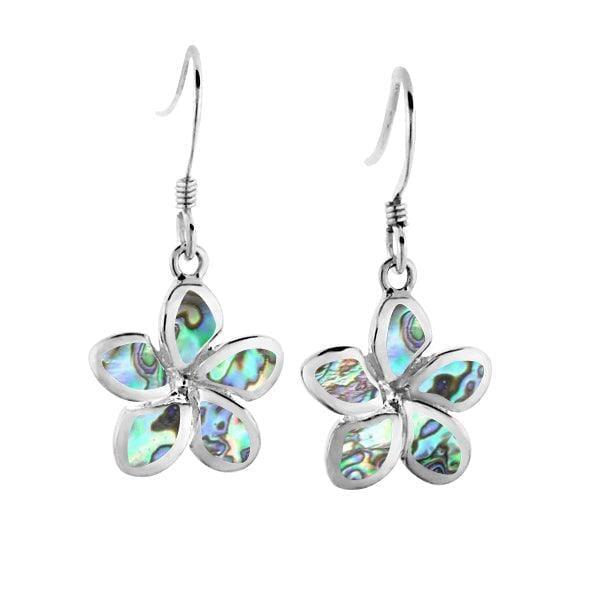 Abalone Sunrise Plumeria Earrings Earrings Island by Koa Nani 