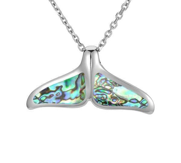 Abalone Whale Tail Pendant Pendant Island by Koa Nani Large 