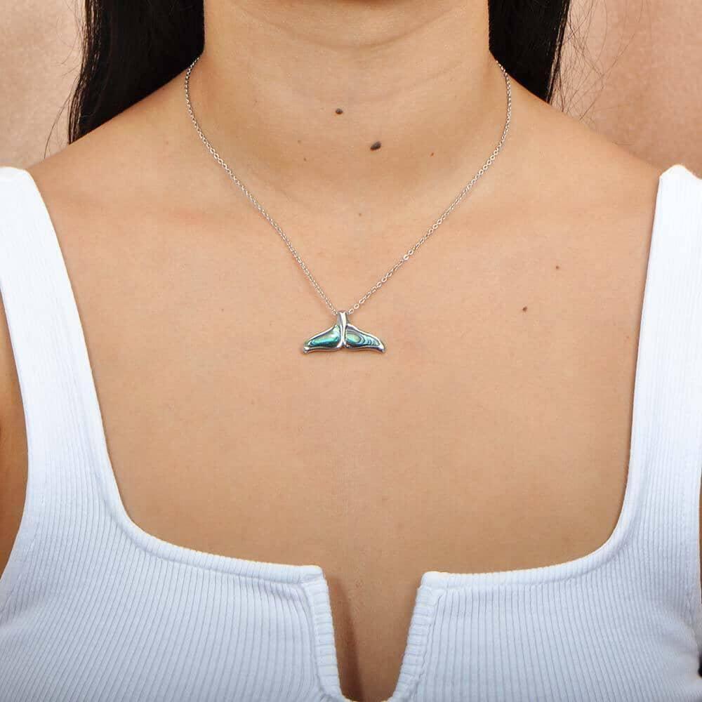Abalone Whale Tail Pendant Pendant Island by Koa Nani Medium 