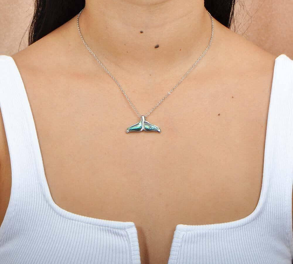Abalone Whale Tail Pendant Pendant Island by Koa Nani Medium 