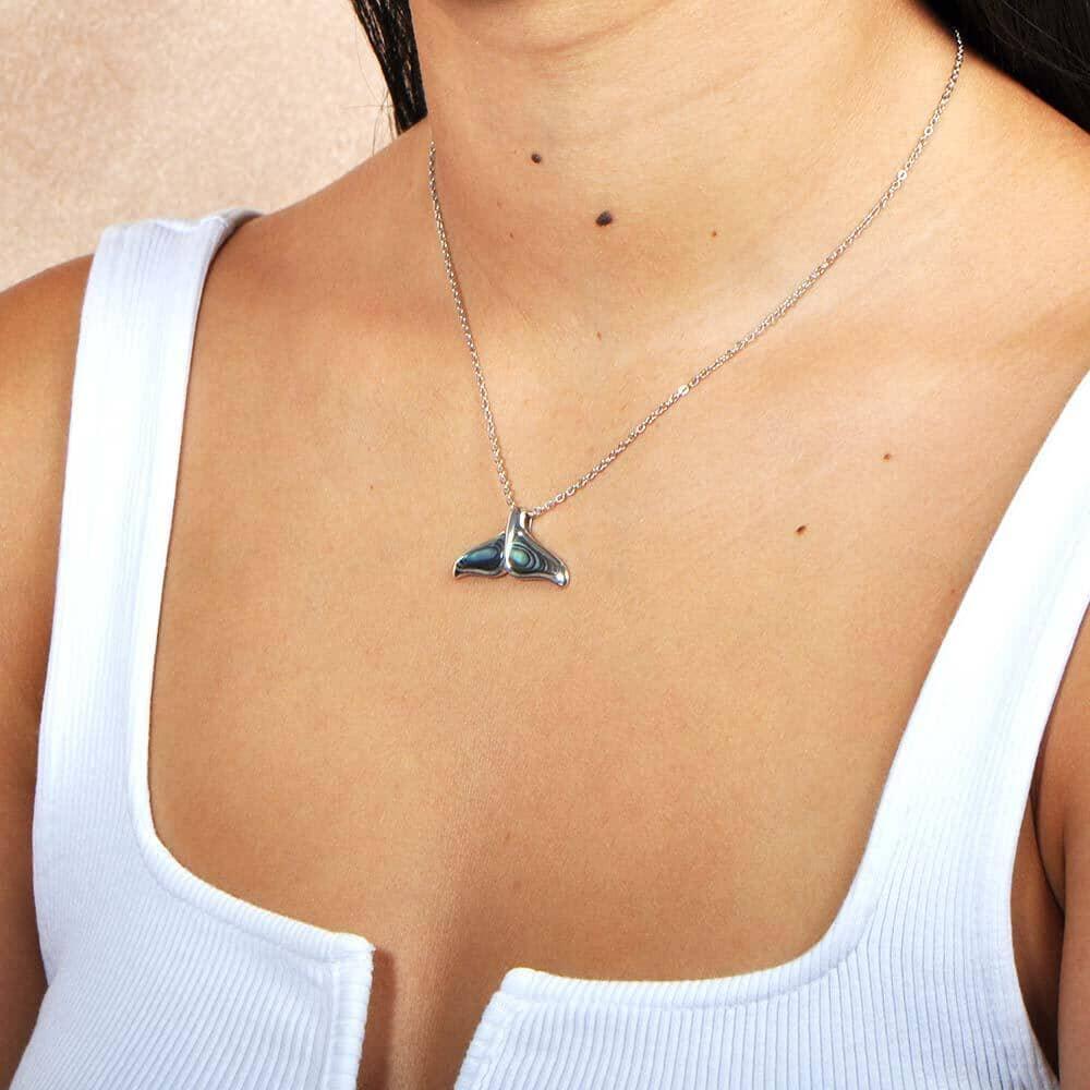 Abalone Whale Tail Pendant Pendant Island by Koa Nani 