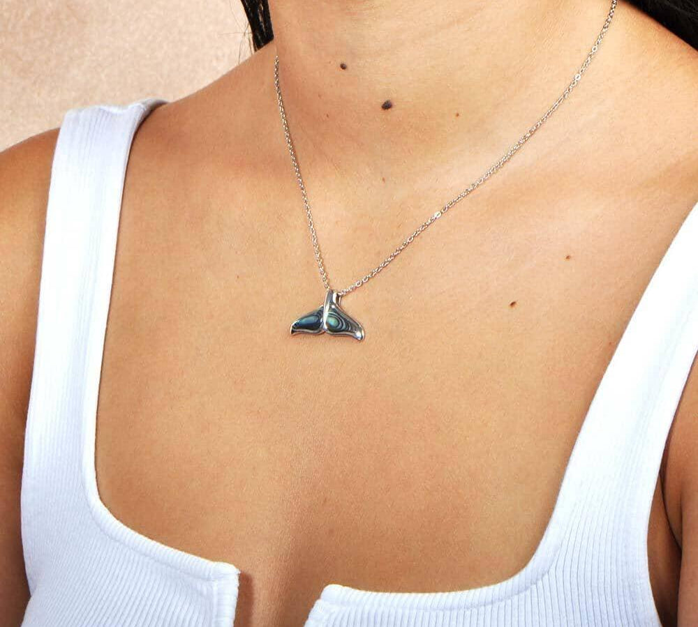 Abalone Whale Tail Pendant Pendant Island by Koa Nani 